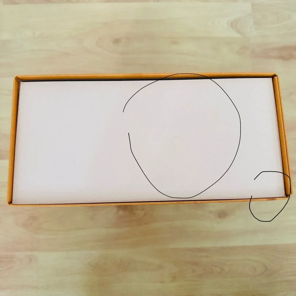 LV Louis Vuitton EMPTY large gift box for purse - orange, L 14